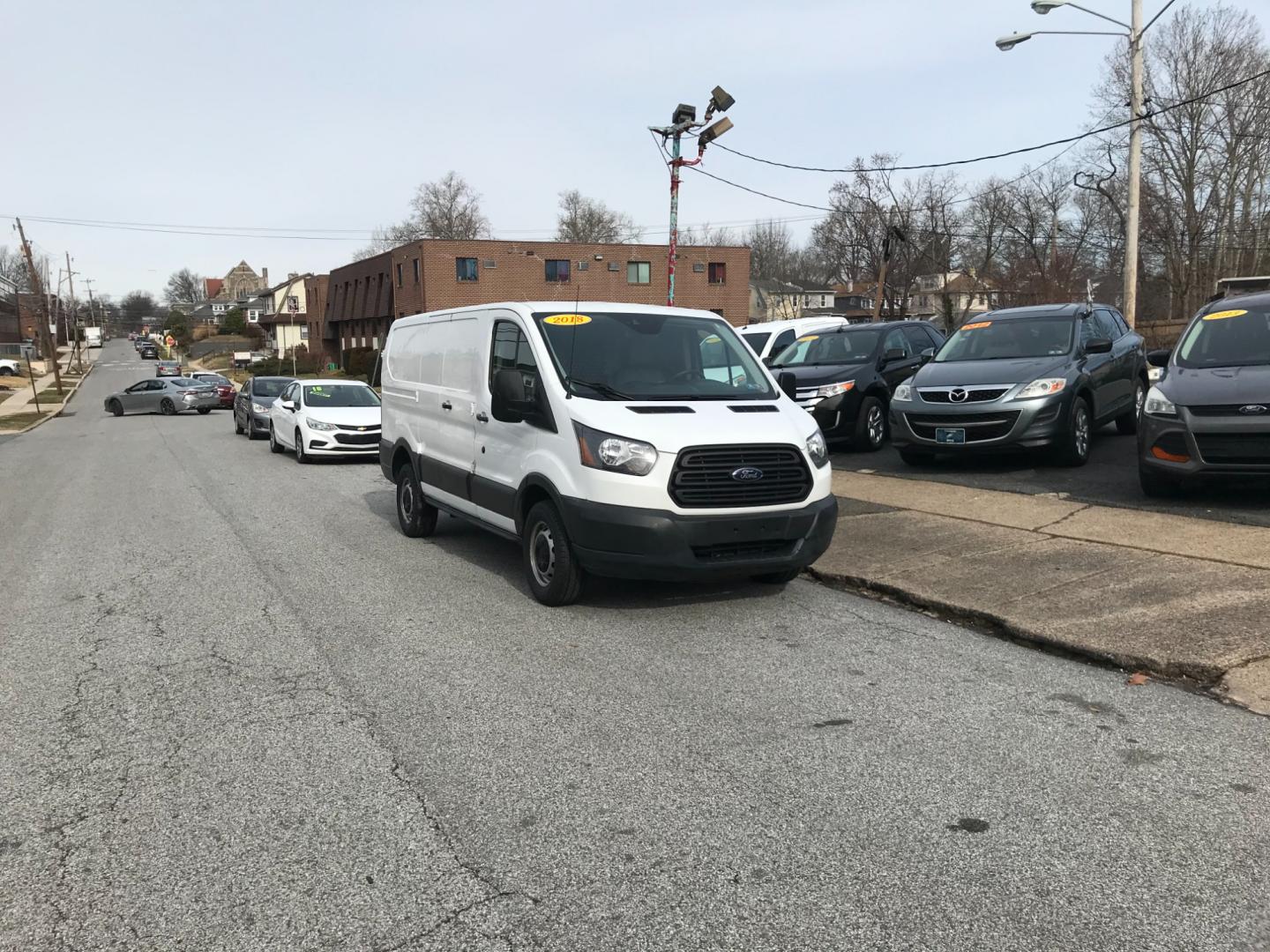 2018 White /White Ford Transit 250 (1FTYR1ZM9JK) with an 3.7 V6 engine, Automatic transmission, located at 577 Chester Pike, Prospect Park, PA, 19076, (610) 237-1015, 39.886154, -75.302338 - Photo#1